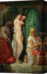 Bath Canvas Prints - The Bath in the Harem by Theodore Chasseriau