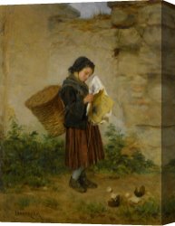 Belle Du Jour Canvas Prints - Les Titres Du Jour by Theophile Emmanuel Duverger