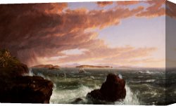 City by The Bay Canvas Prints - View across Frenchman's Bay from Mt. Desert Island after a squall by Thomas Cole
