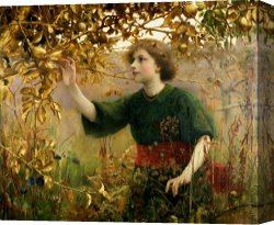 Fantasy Canvas Prints - A Golden Dream by Thomas Cooper Gotch