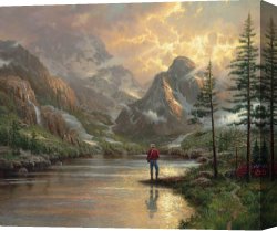 Thomas Wolfe (1900-1938) Canvas Prints - Almost Heaven by Thomas Kinkade