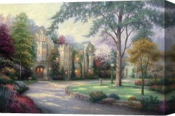 Summer Canvas Prints - Beyond Summer Gate by Thomas Kinkade