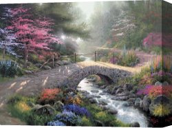 Thomas Wolfe (1900-1938) Canvas Prints - Bridge of Faith by Thomas Kinkade