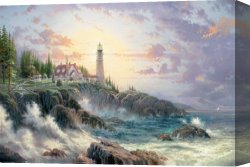 Thomas Wolfe (1900-1938) Canvas Prints - Clearing Storms by Thomas Kinkade