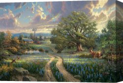 Thomas Wolfe (1900-1938) Canvas Prints - Country Living by Thomas Kinkade