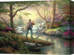 Thomas Wolfe (1900-1938) Canvas Prints - It Doesn't Get Much Better by Thomas Kinkade