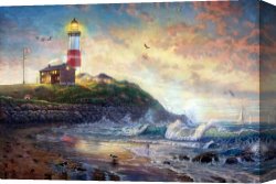 Beacon of Hope Canvas Prints - Light of Hope by Thomas Kinkade