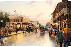Boston Celebration Canvas Prints - Main Street Celebration by Thomas Kinkade