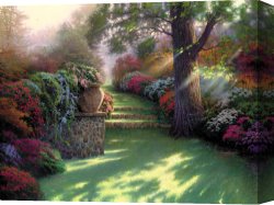 A Day in Paradise Canvas Prints - Pathway to Paradise by Thomas Kinkade