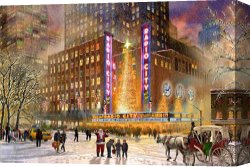 City by The Bay Canvas Prints - Radio City Music Hall by Thomas Kinkade