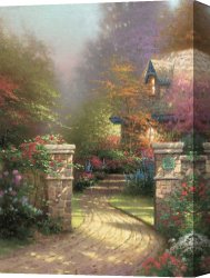 The Brandenburg Gate Berlin Canvas Paintings - Rose Gate by Thomas Kinkade