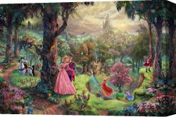 Sleeping Woman Canvas Prints - Sleeping Beauty by Thomas Kinkade