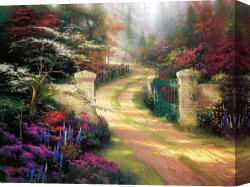 The Brandenburg Gate Berlin Canvas Paintings - Spring Gate by Thomas Kinkade