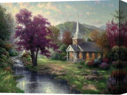 Thomas Wolfe (1900-1938) Canvas Prints - Streams of Living Water by Thomas Kinkade
