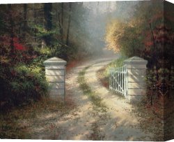The Brandenburg Gate Berlin Canvas Paintings - The Autumn Gate - Canvas Classic by Thomas Kinkade