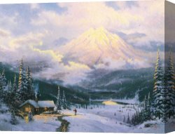 Home Canvas Paintings - The Warmth of Home by Thomas Kinkade