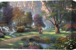 Thomas Wolfe (1900-1938) Canvas Prints - Walk of Faith by Thomas Kinkade