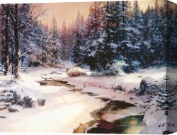 The End of Dinner Canvas Prints - Winter's End by Thomas Kinkade