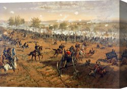 The Battle of Bannockburn Canvas Prints - Battle of Gettysburg by Thure de Thulstrup