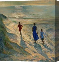 Beach Canvas Prints - Beach Walk by Timothy Easton