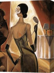 Latin Jazz Canvas Paintings - Jazz-samba by Trish Biddle