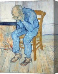 Sadness Canvas Paintings - Old Man in Sorrow by Vincent van Gogh