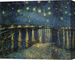 Night Canvas Paintings - The Starry Night by Vincent van Gogh