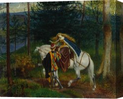 Belle Du Jour Canvas Prints - La Belle Dame Sans Merci by Walter Crane