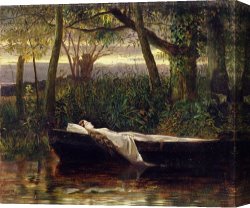 Lady Clown Canvas Prints - The Lady of Shalott by Walter Crane