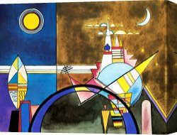 The Brandenburg Gate Berlin Canvas Paintings - Picture Xvi The Great Gate of Kiev Stage Set for Mussorgsky's Pictures at an Exhibition in 1928 by Wassily Kandinsky