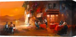 The End of Dinner Canvas Prints - Dinner for Two I by willem haenraets