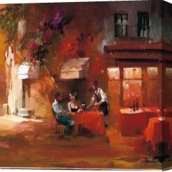 The End of Dinner Canvas Prints - Dinner for Two Iii by willem haenraets