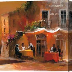 The End of Dinner Canvas Prints - Dinner for Two Iv by willem haenraets