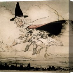 Goose Canvas Paintings - Mother Goose frontispiece of 'Mother Goose The Old Nursery Rhymes by William Heineman