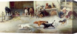 Hot Quartet Canvas Prints - Hot Pursuit by William Henry Hamilton Trood