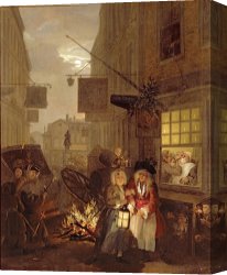 Night Canvas Paintings - Night by William Hogarth