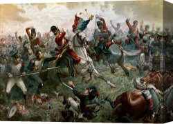 The Battle of Bannockburn Canvas Prints - Battle of Waterloo by William Holmes Sullivan