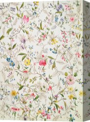 Wild Boars Canvas Paintings - Wild flowers design for silk material by William Kilburn