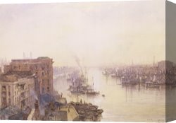 Hotel Canvas Prints - The Pool from the Adelaide Hotel London Bridge by William Wyld