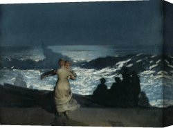 Summer Canvas Prints - Summer Night by Winslow Homer