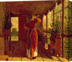 The End of Dinner Canvas Prints - The Dinner Horn by Winslow Homer