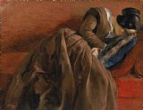 Sleep Prints - Emilie the Artist's Sister Asleep by Adolph Friedrich Erdmann von Menzel