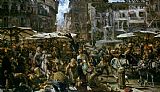 A Roman Slave Market Prints - The Market of Verona by Adolph Friedrich Erdmann von Menzel