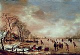 Aert van der Neer Frozen Canal Scene