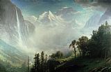 Albert Bierstadt Majesty of the Mountains painting