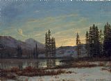 Albert Bierstadt Snow in the Rockies painting