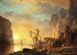 Albert Bierstadt Sunset in the Rockies