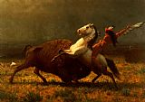Albert Bierstadt The Last of the Buffalo painting