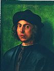Portrait of a Young Man with Open Collar Paintings and Prints - Portrait of a Young Man by Albrecht Durer