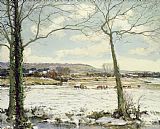 The Frozen Moat - Bedfield Prints -  The Frozen Meadow by Alexander Jamieson